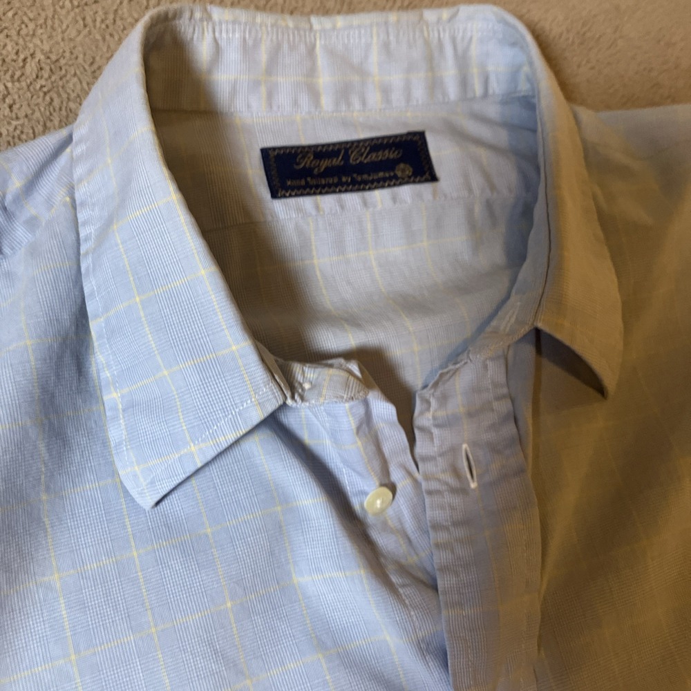 Royal Classic French Cuffs Hand Tailored by TomJames Mens Long‎ Sleeve Button Up